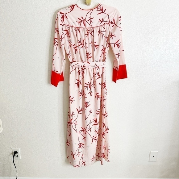 BORGO DE NOR Long-Sleeve Firefly Leaf Wrap Dress size 8 - Picture 12 of 12